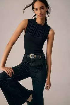 Майка Nation LTD Cynthia многослойная со сборками, черный