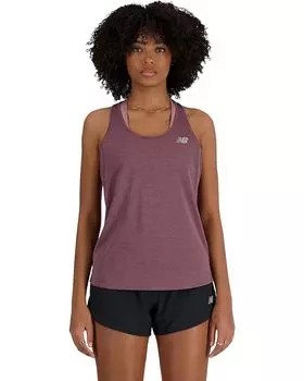Майка New Balance Athletics Tank, цвет Licorice Heather