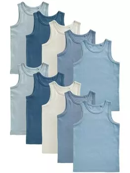 Майка Next, цвет Beige/Blue/Dark blue