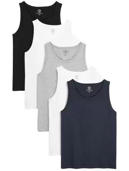 Майка Next, цвет marine blue/mottled grey/Black/White