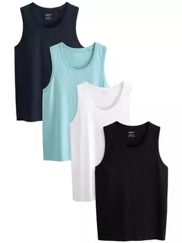 Майка Next, цвет Navy/Light blue/Black/White