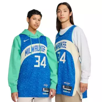 Майка Nike Dri-FIT ADV NBA Authentic Jersey 2023/24 City Edition 'Milwaukee Bucks Giannis Antetokounmpo', синий
