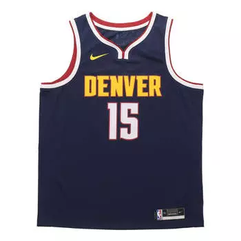 Майка Nike NBA Basketball Sports Jersey Vest Denver Nuggets Jokic 15 Navy Blue Dark blue, синий