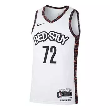 Майка Nike NBA Casual Sports Basketball Jersey SW Fan Edition Jeresy Biggie Nets City Edition Brooklyn Nets 7 2 White, белый