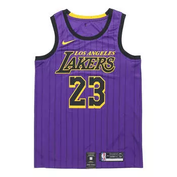 Майка Nike NBA LeBron James City Version Jersey SW Fan Edition lakers 23 Purple, фиолетовый