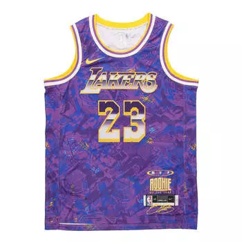 Майка Nike NBA Retro Basketball Vest SW Fan Edition LeBron James 23 Purple, фиолетовый
