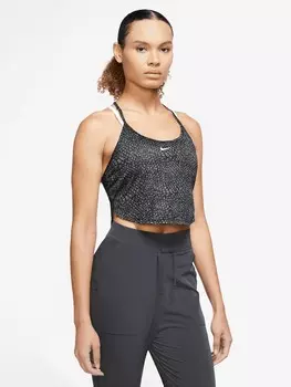 Майка Nike W NK ONE DF CRP AOP, черный