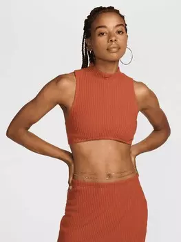 Майка Nike W NSW NK CHLL KNT RIB CRP TNK, оранжевый