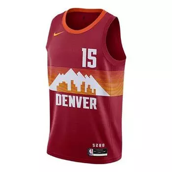Майка Nike x NBA Denver Nuggets City Edition Jersey 'Nikola Joki 15', красный