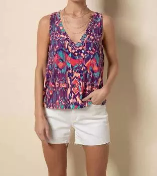 Майка Onida из крупного меланжевого иката Tart Collections, цвет large ikat melange