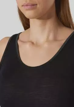 Майка, овальный вырез, широкие бретели, женская Con-Ta, черный