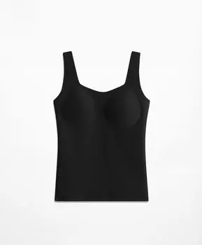 Майка Oysho Perfect Adapt Vest, черный