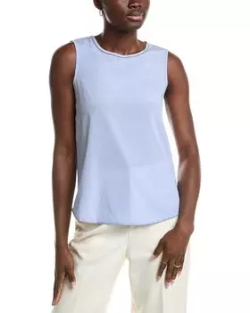 Майка Peserico из смеси шелка, синий