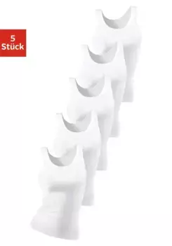 Майка petite fleur (5 шт. в упаковке), из мягкой качественной ткани в рубчик, майка, майка, белый