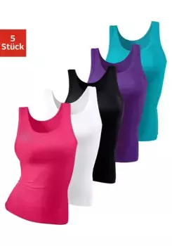 Майка petite fleur (5 шт. в упаковке), из мягкой качественной ткани в рубчик, майка, майка, белый