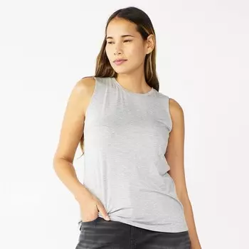 Майка Petite Nine West Essential с высоким воротником, цвет Gray Fox Heather