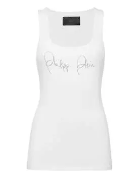 Майка PHILIPP PLEIN, цвет white/crystal