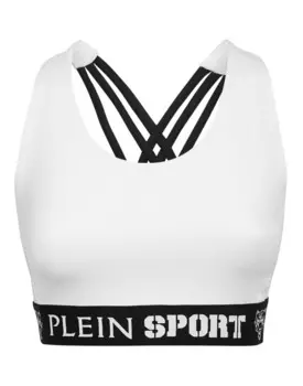 Майка Plein Sport Bralette Sports Top, белый