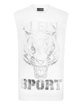 Майка Plein Sport Shirt Tiger, белый