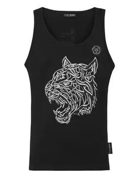 Майка Plein Sport Shirt Tiger, черный