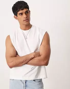 Майка премиум-класса Abercrombie & Fitch белого цвета