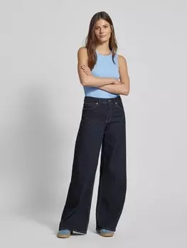 Майка прямого кроя с содержанием хлопка Tom Tailor Denim, светло-голубой