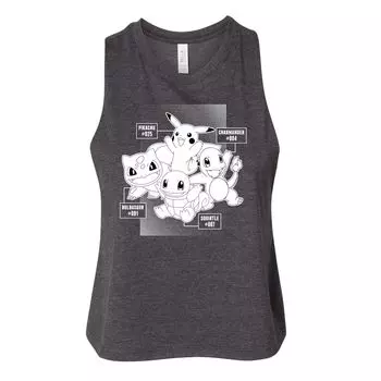 Майка Racerback с лейблами Pokemon для юниоров Licensed Character, серый