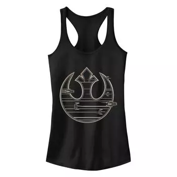 Майка Racerback с логотипом Star Wars Rebel Ship Lines для юниоров Disney