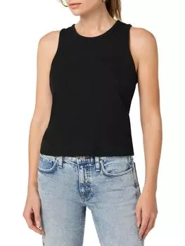 Майка ребристой вязки с отворотом назад Hudson, черный