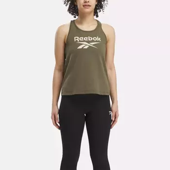 Майка Reebok Identity с большим логотипом, цвет Army Green