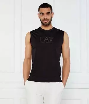 Майка Regular fit Ea7, черный