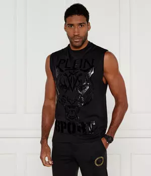 Майка Regular fit Plein Sport, черный