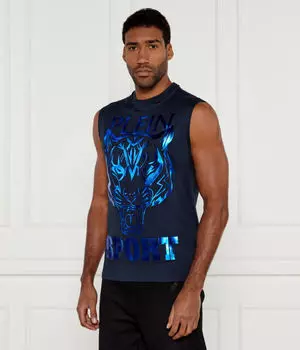 Майка Regular fit Plein Sport, синий