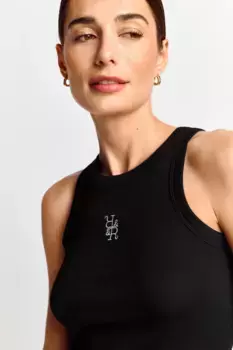 Майка Rich & Royal в рубчик, черный