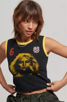 Майка Ringspun Allstars DH с графикой Superdry, черный