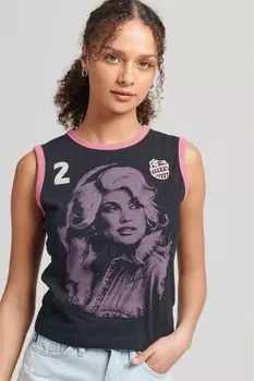 Майка Ringspun Allstars DP Vintage переиздание Superdry, черный