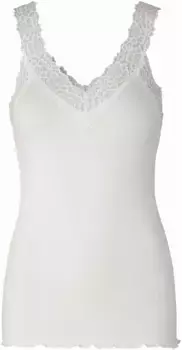 Майка Rosemunde "Bernardine Organic Cotton Top" с красивой винтажной кружевной отделкой на V-образном вырезе, слоновая кость