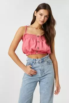 Майка - Розовый - Приталенный Koton, розовый