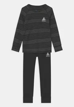 Майка/рубашка ACTIVE WARM SET ODLO, цвет black grey melange