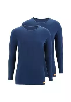 Майка/рубашка с длинным рукавом, 2 шт WARM UP Bruno banani, морской