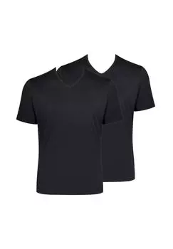 Майка/рубашка с короткими рукавами, 2 пары Go - Органический хлопок sloggi, черный