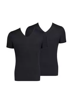 Майка/рубашка с короткими рукавами, 2 пары Go - Органический хлопок sloggi, черный