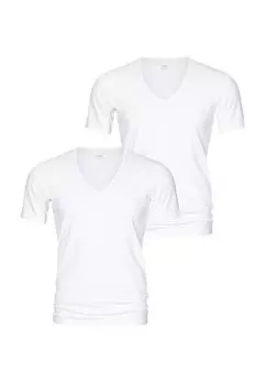 Майка/рубашка с короткими рукавами, 2 шт. сухого хлопка в упаковке mey, белый