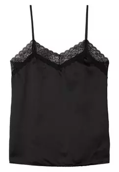 Майка/рубашка SPAGHETTI STRAPS V NECK Tezenis, цвет nero