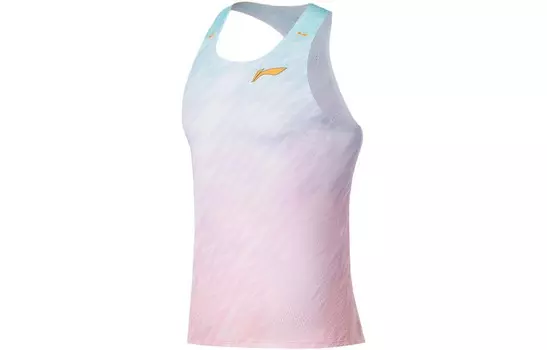 Майка Running Collection для мужчин, белый, с принтом на всю длину Lining, белый