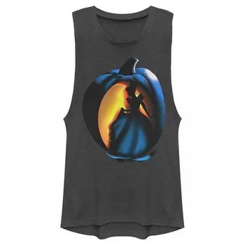 Майка с эффектом тыквы Disney Cinderella для юниоров Carve Glow Muscle Licensed Character, цвет Charcoal