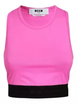 Майка с эластичным поясом MSGM, розовый