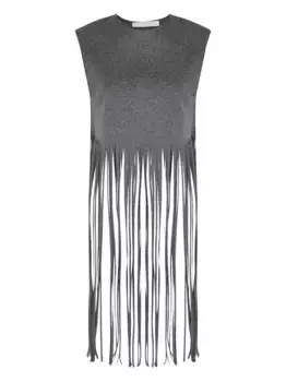 Майка с бахромой по подолу Tela, серый