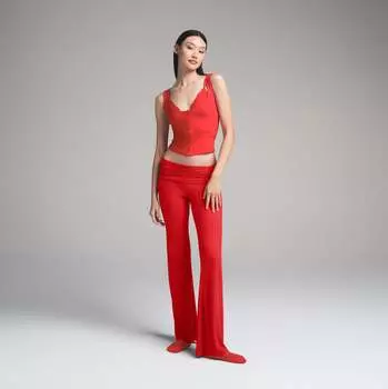 Майка с бралеттом SKIMS, цвет cherry