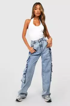 Майка с бретельками на шее и толстой окантовкой в рубчик boohoo, белый